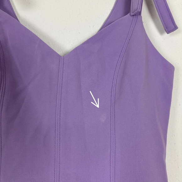 NWT Cinq‎ A Sept Kirsty Fluted Crepe Mini Dress in Lilac Size 2 - Picture 7 of 8